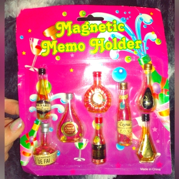 BAR Refrigerator Magnet Lot of 8 Vintage Cognac Liquor Bottles Style - Picture 1 of 5